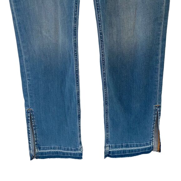Boden 8 LONG Jeans Salisbury Side Split Medium Blue Denim Stretch - Picture 5 of 9